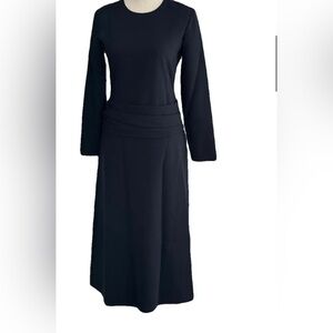 Massimo Dutti Elegant Black Dress navy size Xs NWOT